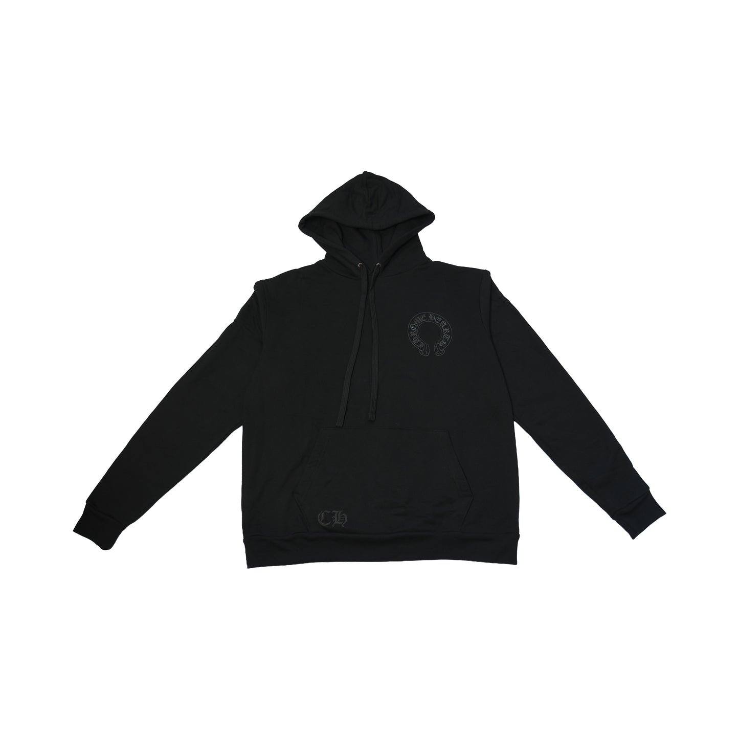 Chrome Hearts Online Exclusive Tonal Horseshoe Logo Hoodie Black