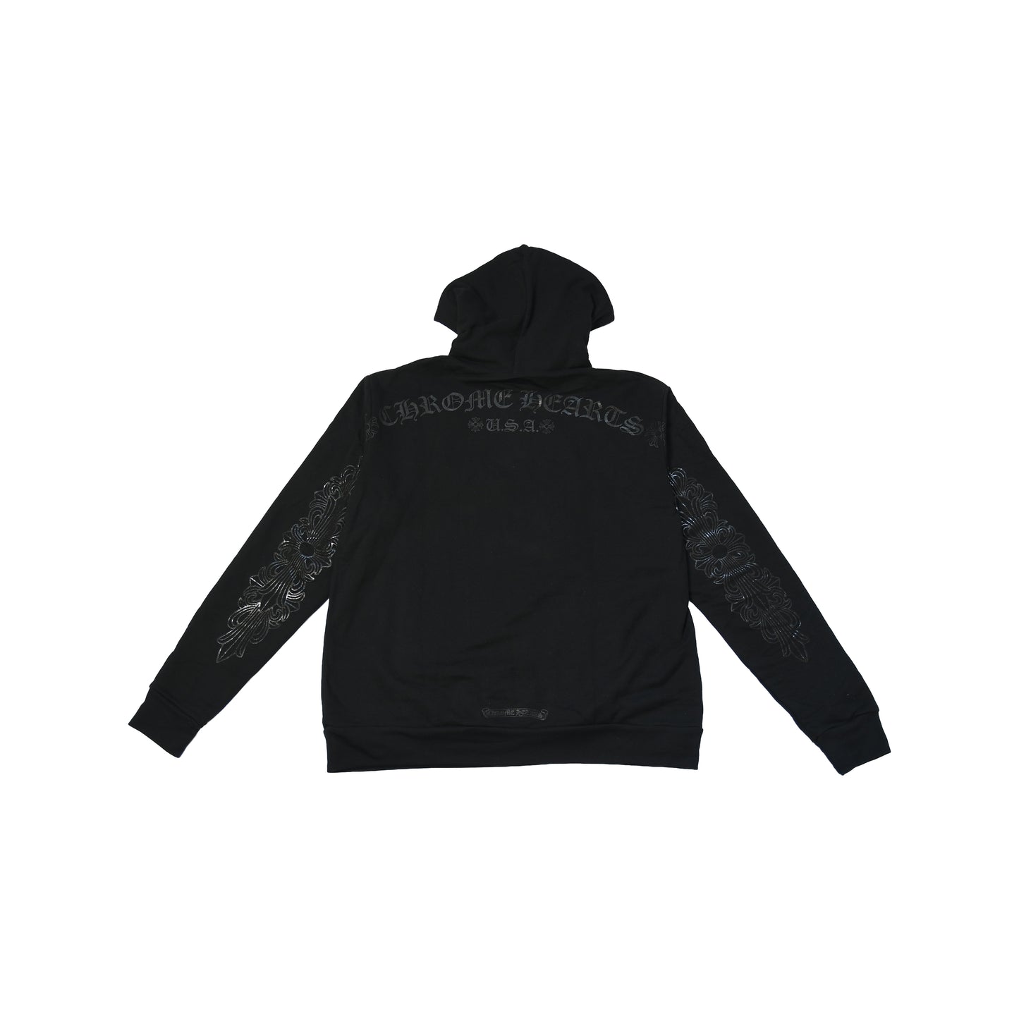Chrome Hearts Online Exclusive Tonal Horseshoe Logo Hoodie Black
