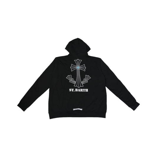Chrome Hearts St. Barths Exclusive Anchor Pullover Hoodie Black Blue