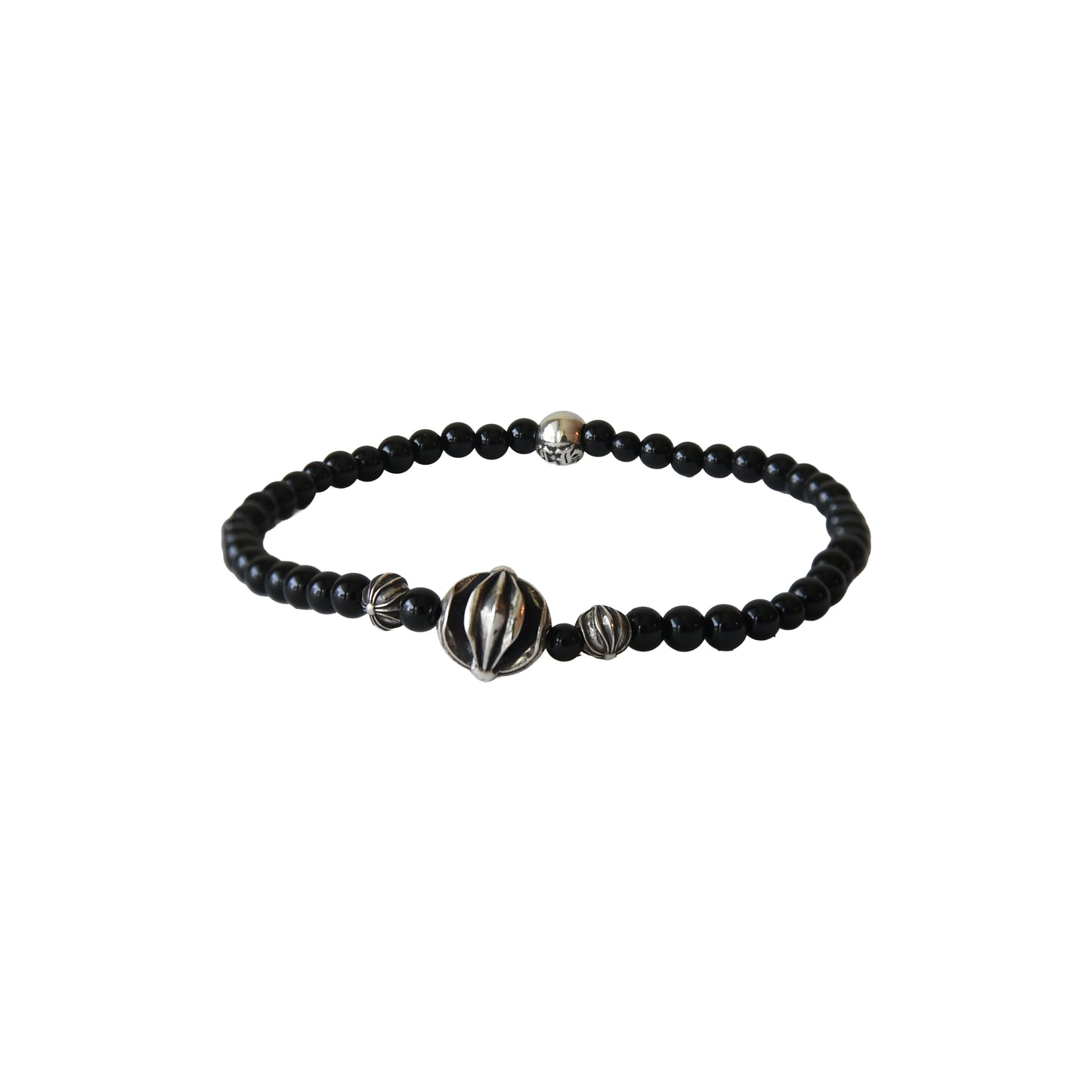 Chrome Hearts Onyx Bead Bracelet Black