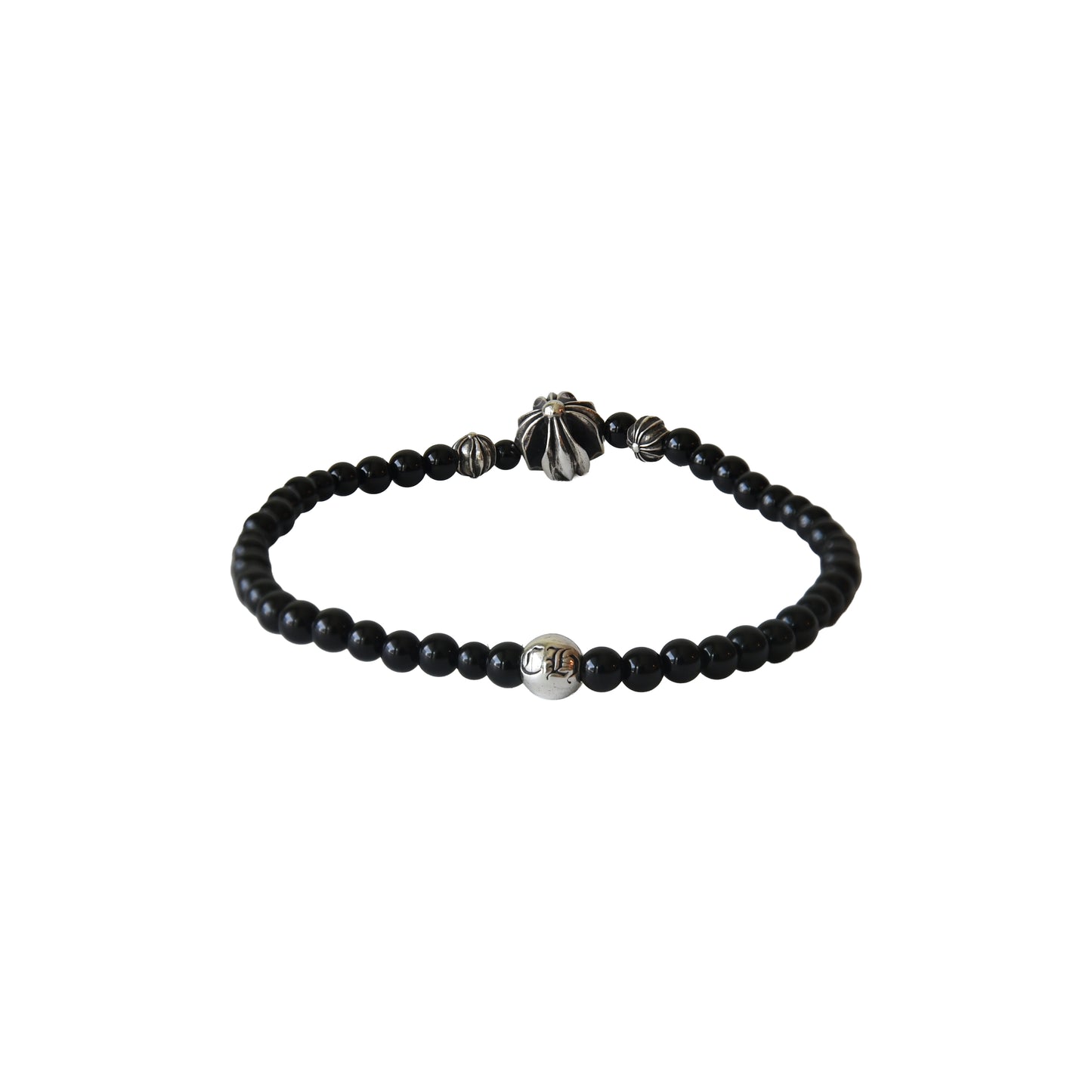 Chrome Hearts Onyx Bead Bracelet Black