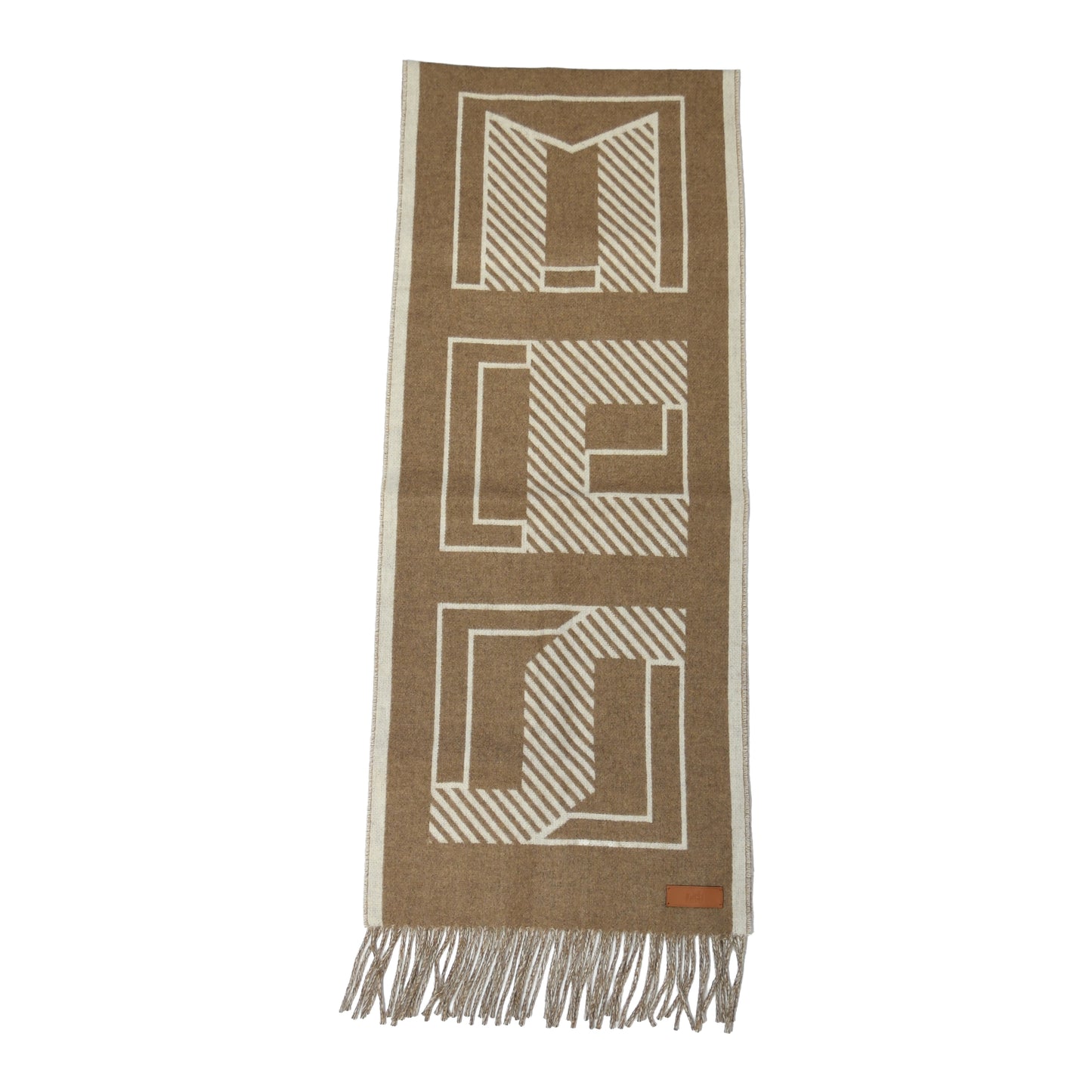 Hermes Casaque Lettres au Carre Scarf Puce Ivoire