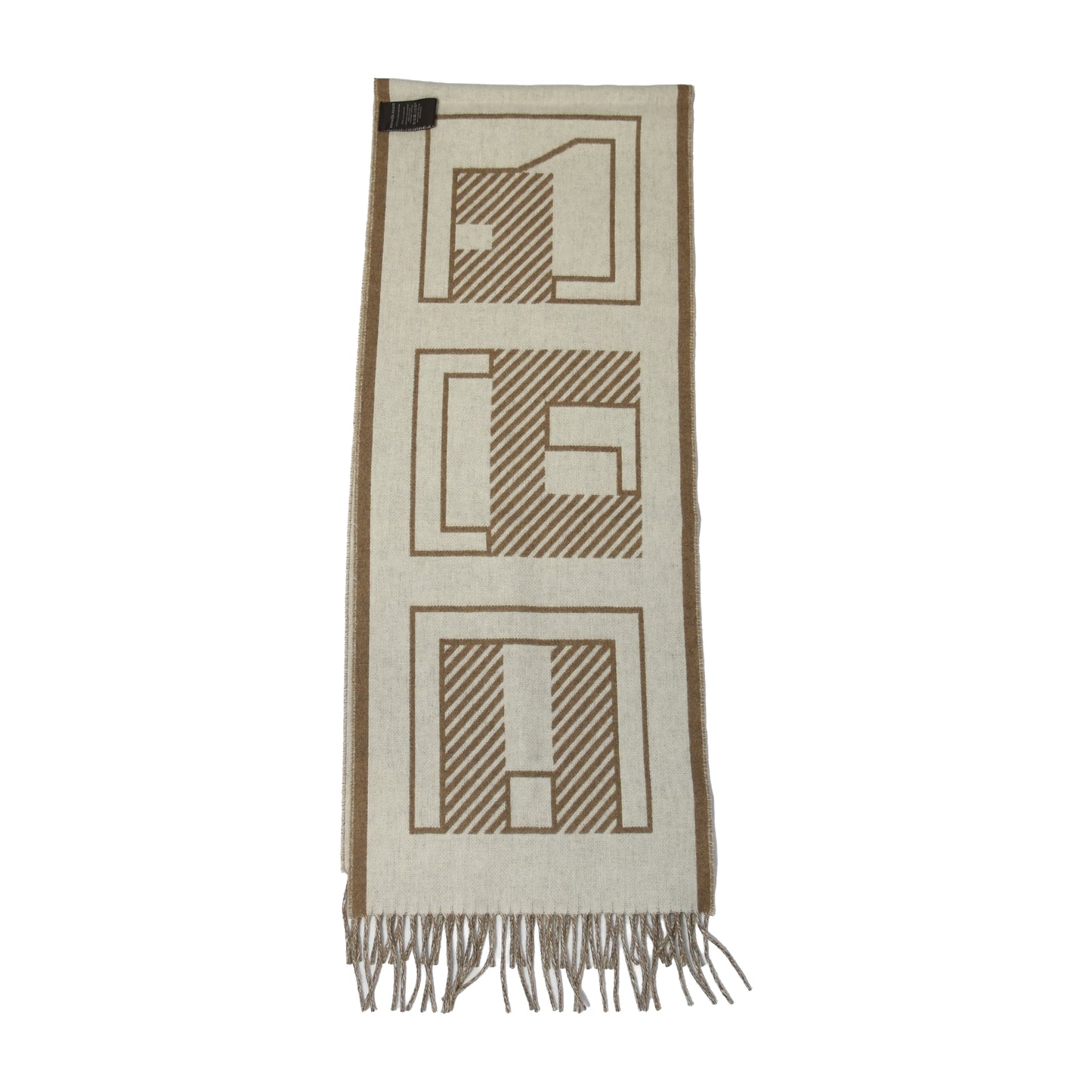 Hermes Casaque Lettres au Carre Scarf Puce Ivoire