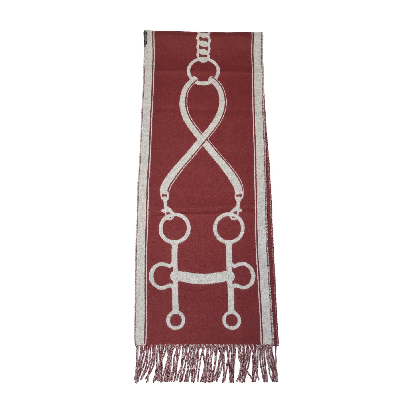 Hermes Casaque Mors Scarf Rouge H Ivoire