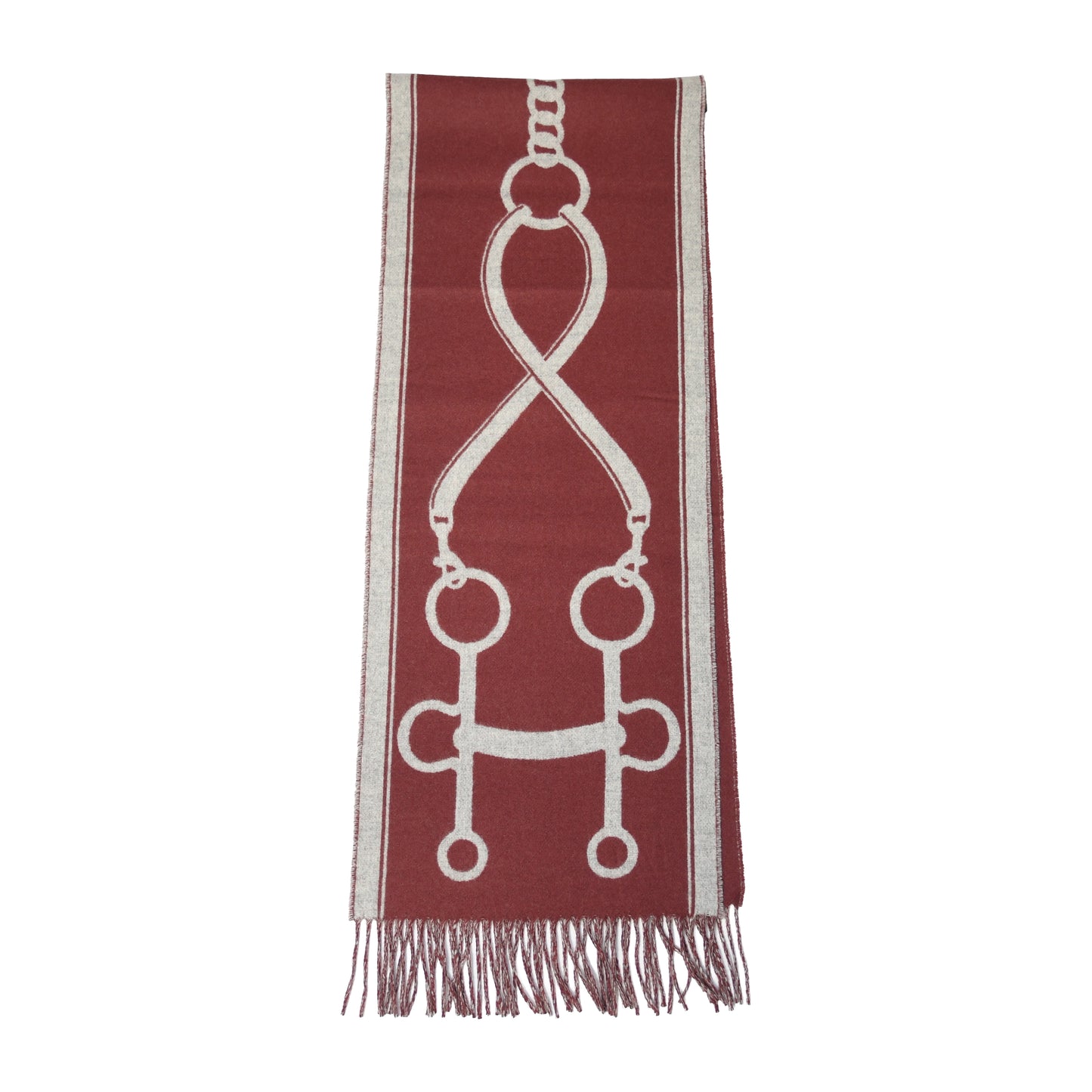 Hermes Casaque Mors Scarf Rouge H Ivoire