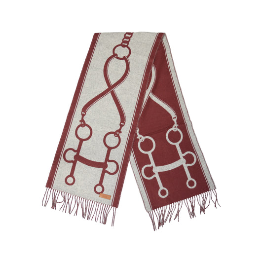 Hermes Casaque Mors Scarf Rouge H Ivoire