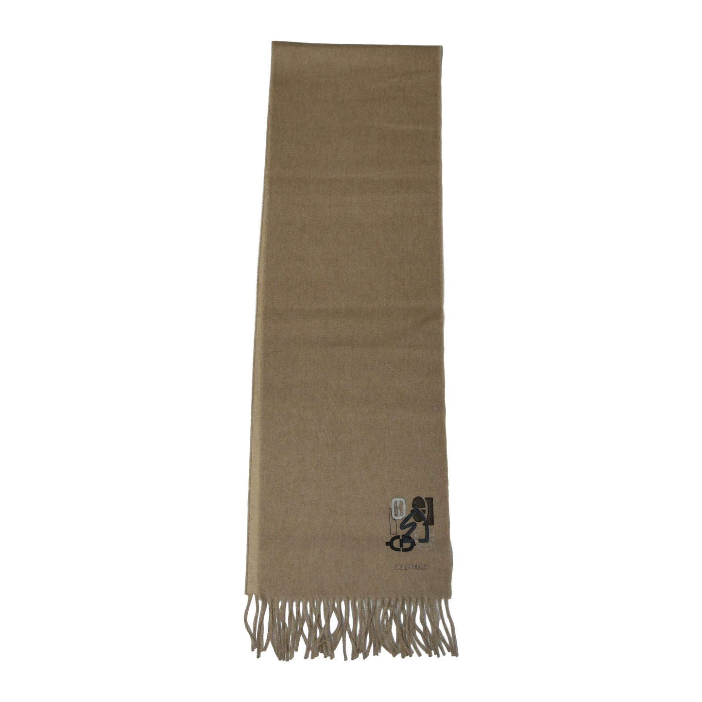 Hermes Cashmere Recto-Verso PM H Puzzle Naturel Beige Chine