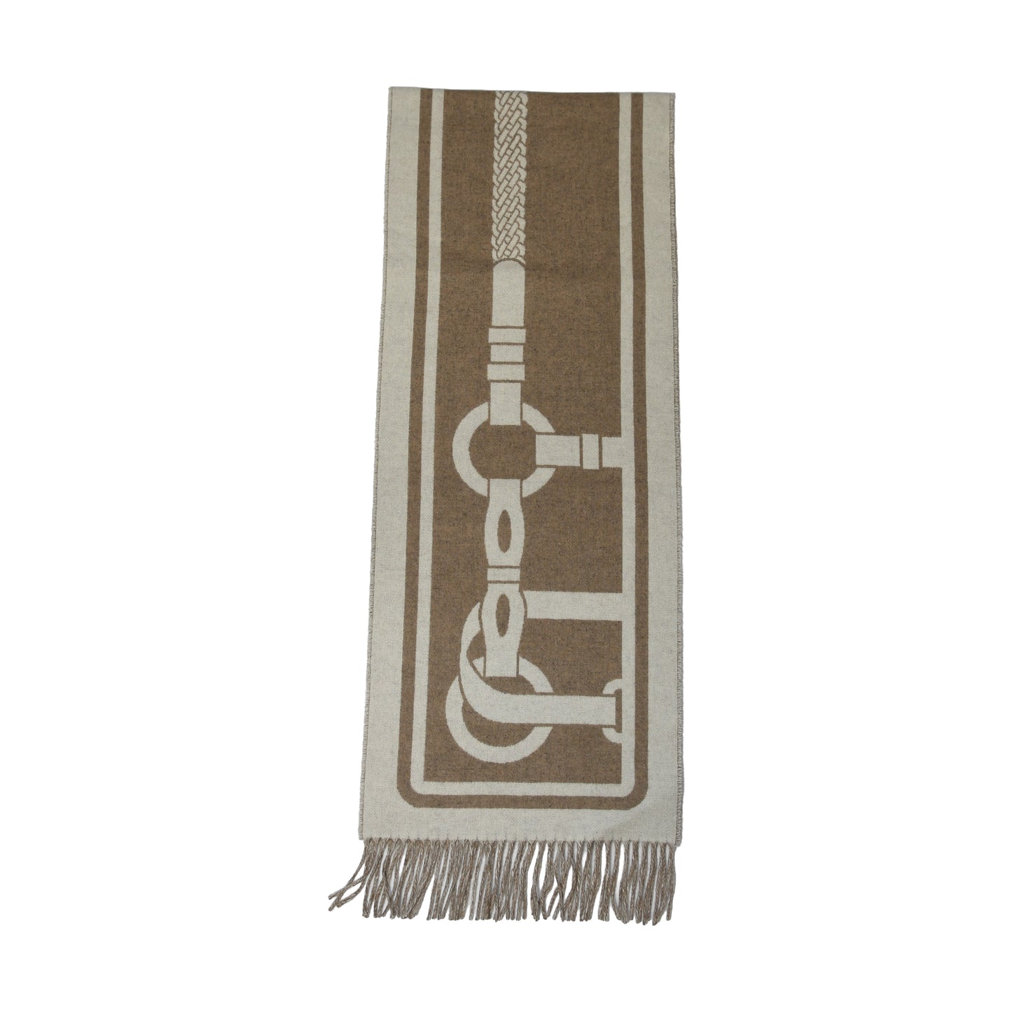 Hermes Petite Casaque Coaching Scarf Desert Ivoire