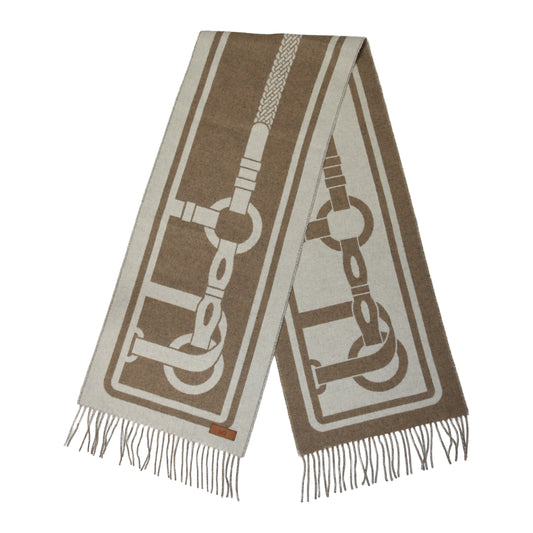 Hermes Petite Casaque Coaching Scarf Desert Ivoire