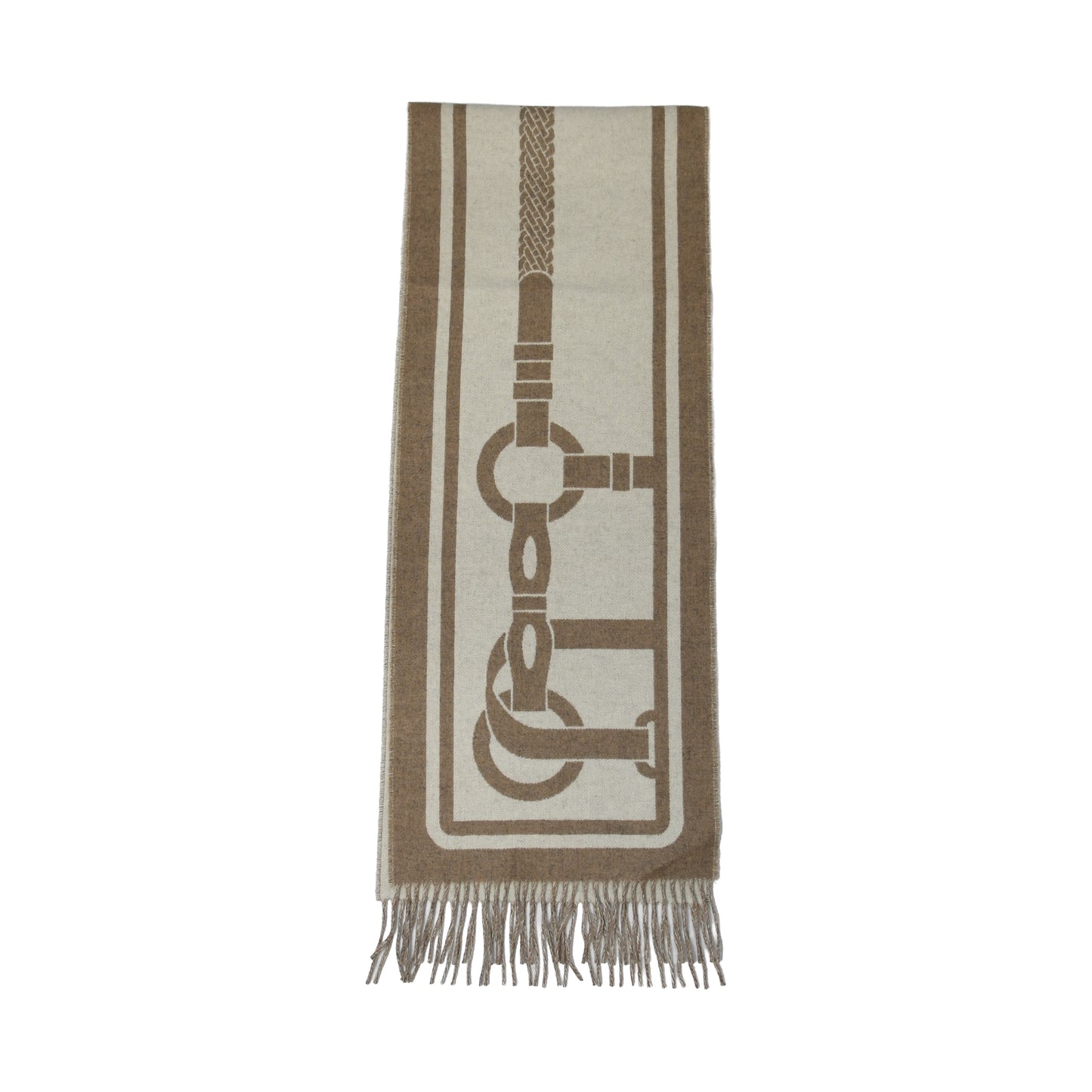 Hermes Petite Casaque Coaching Scarf Desert Ivoire
