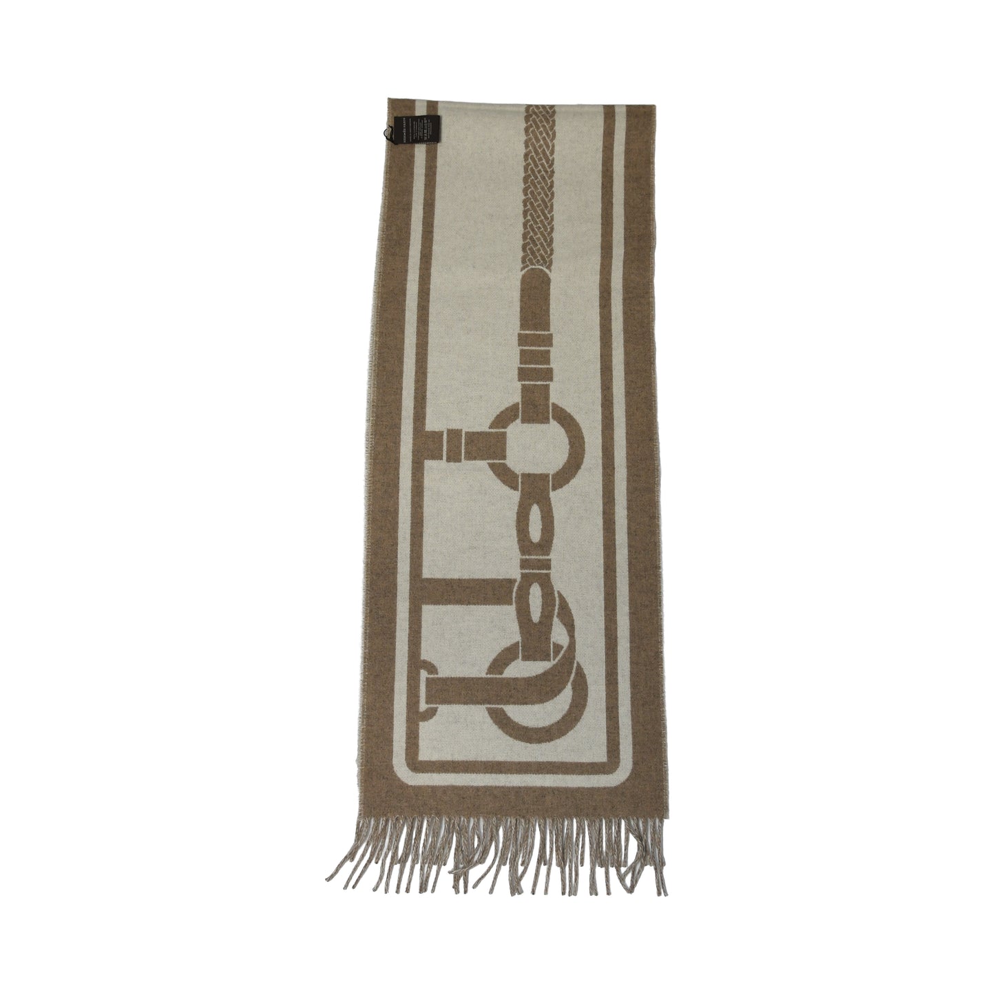 Hermes Petite Casaque Coaching Scarf Desert Ivoire
