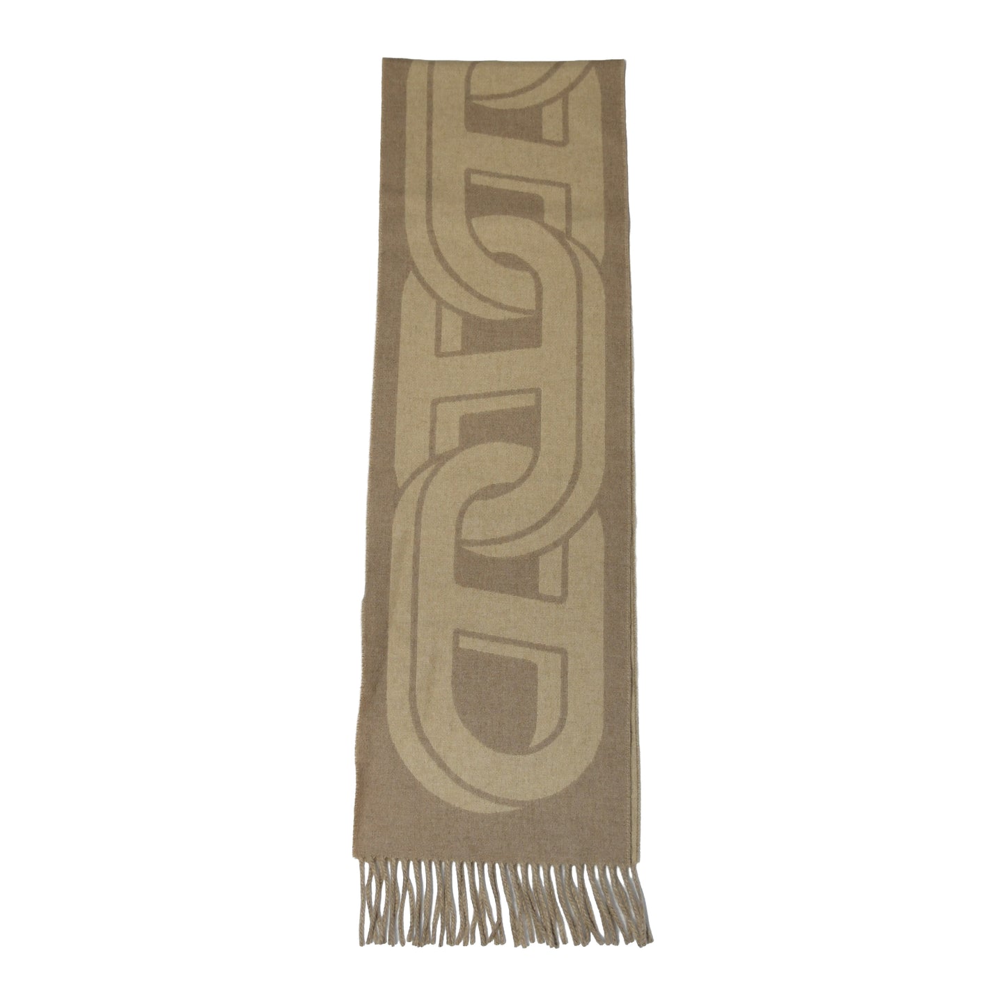 Hermes Maillons TGM Scarf Muffler Naturel Beige Chine