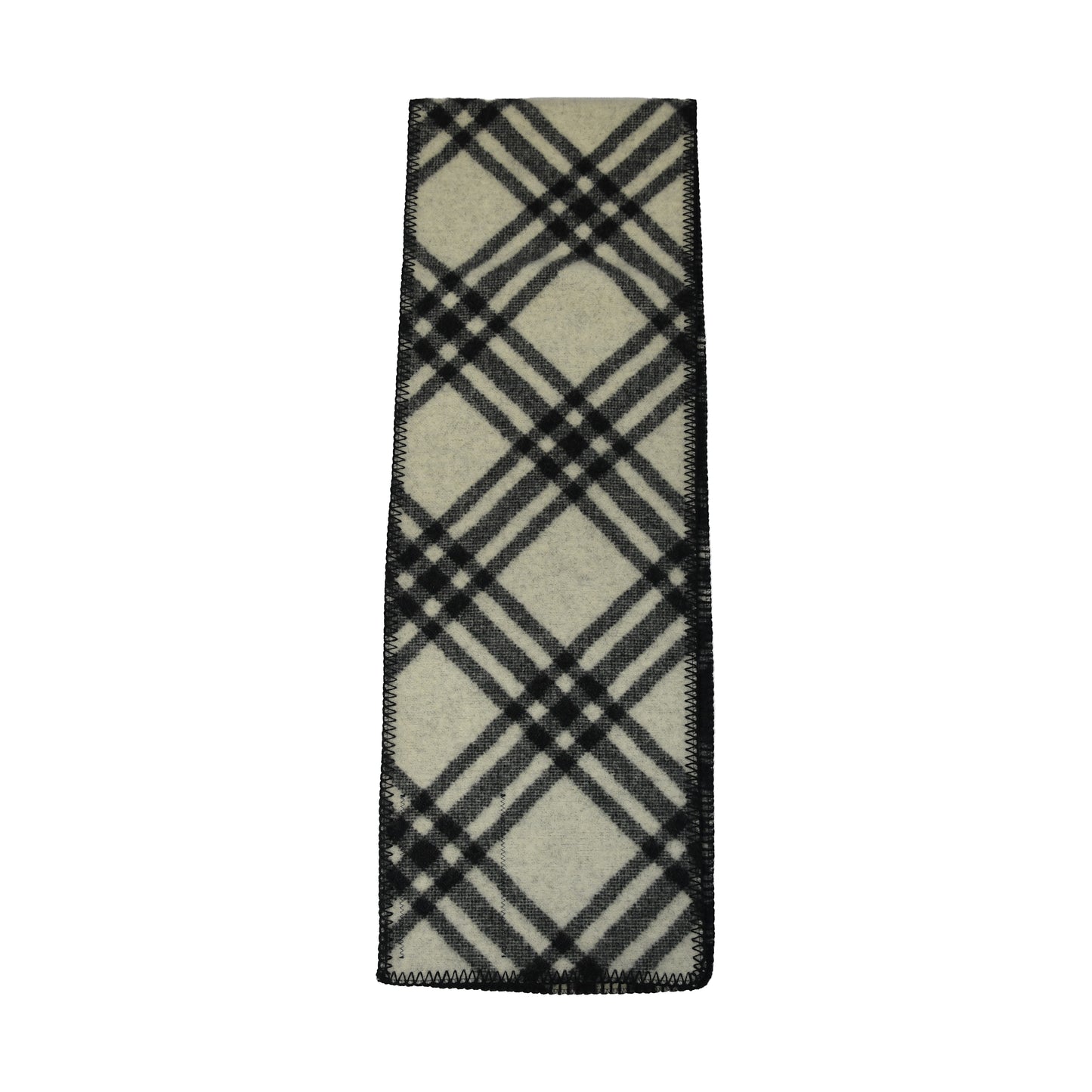 Burberry Check Boucle Scarf Black Oatmeal White