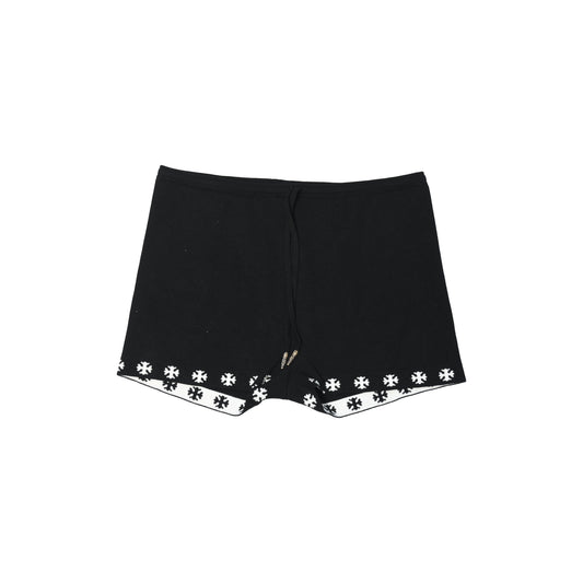 Chrome Hearts BoyShorts Cross-Print Drawstring Shorts Black