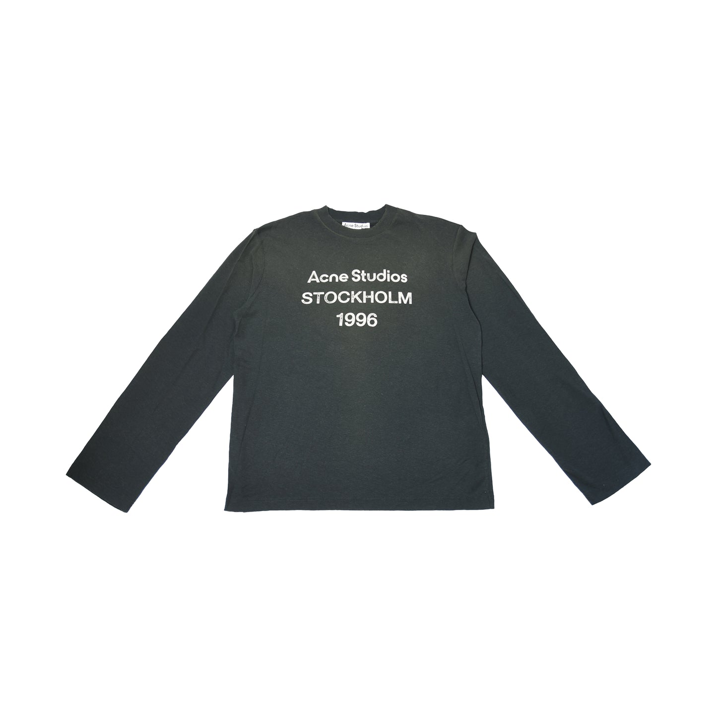 Acne Studios Sprayed 1996 Logo L/S T-Shirts Faded Black