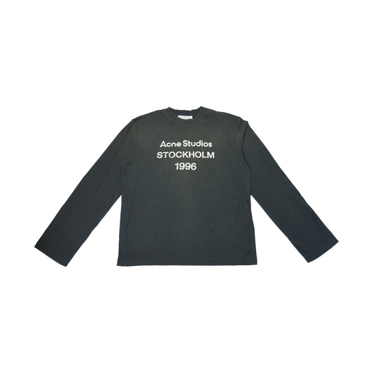 Acne Studios Sprayed 1996 Logo L/S T-Shirts Faded Black