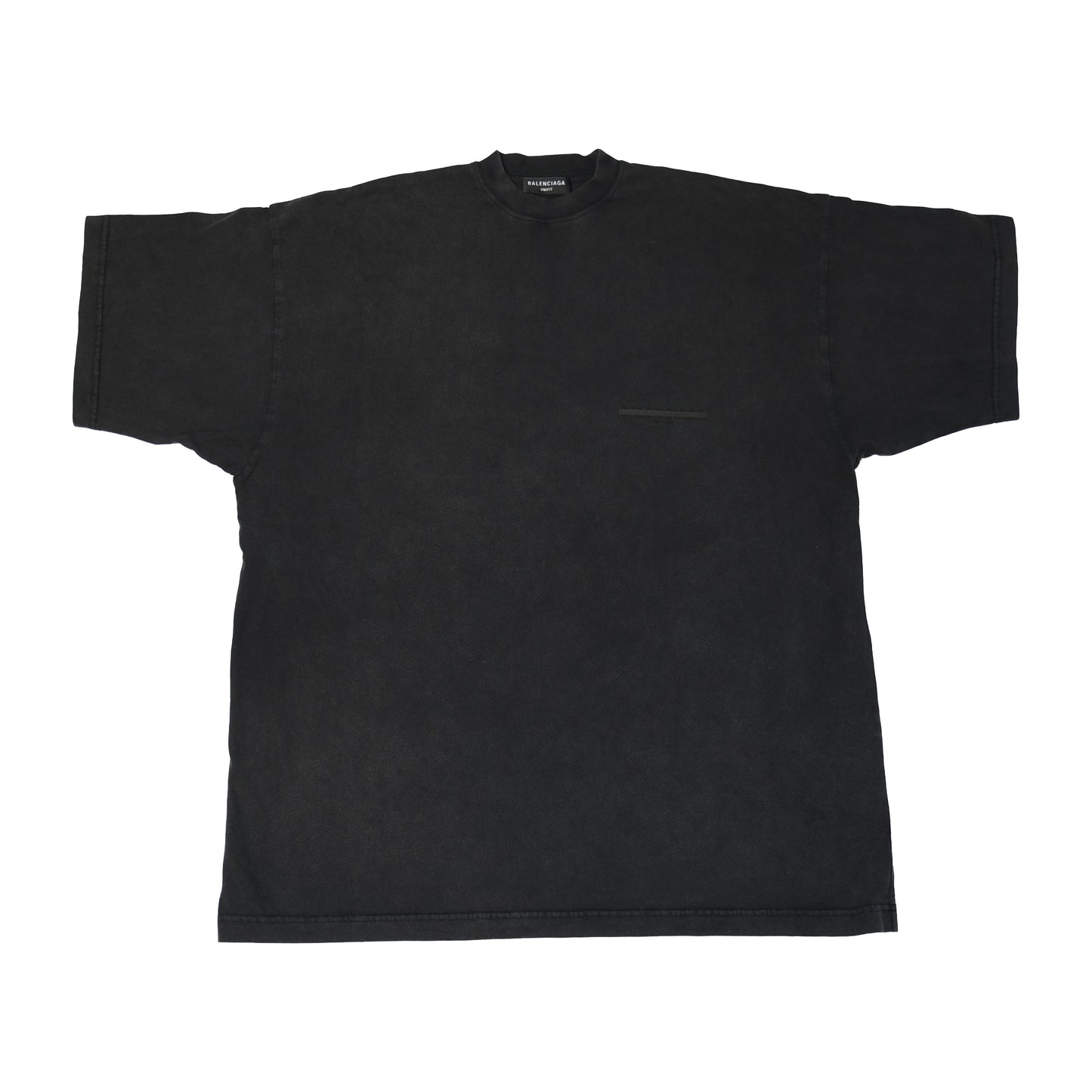 Balenciaga Strike 1917 Oversized T-Shirts Washed Black
