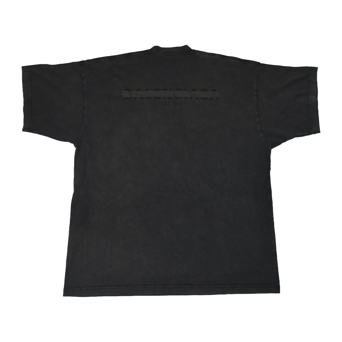 Balenciaga Strike 1917 Oversized T-Shirts Washed Black