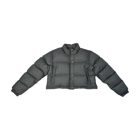 Chrome Hearts CH Plus Monogram Cropped Puffer Jacket Black Charcoal