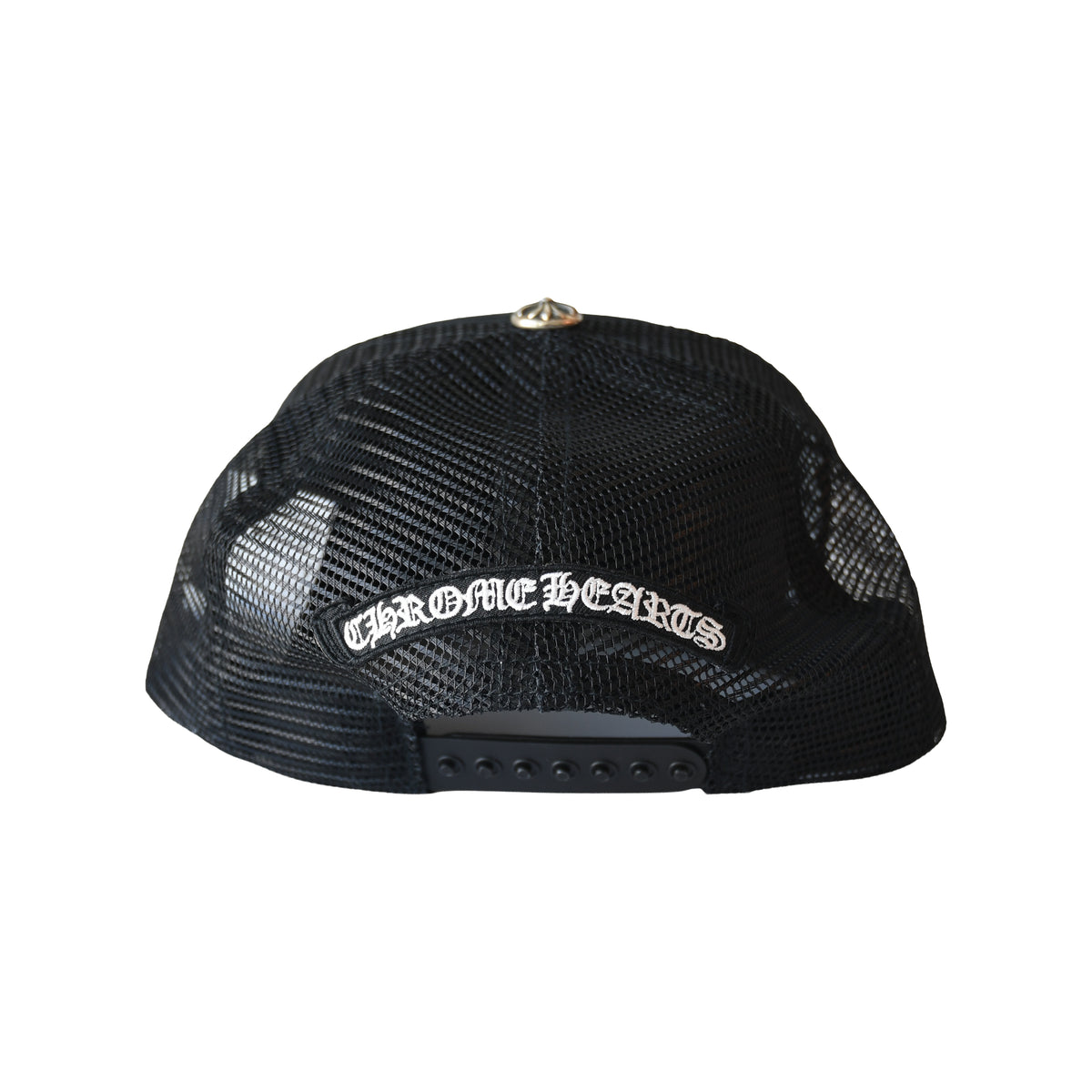 Chrome Hearts Camouflage Cemetery Cross Patch Trucker Hat Black-NOBLEMARS