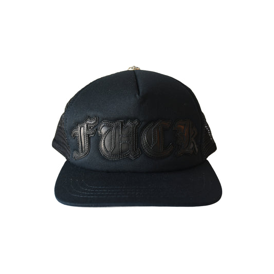 Chrome Hearts Fuck Patch Trucker Hat Black-NOBLEMARS