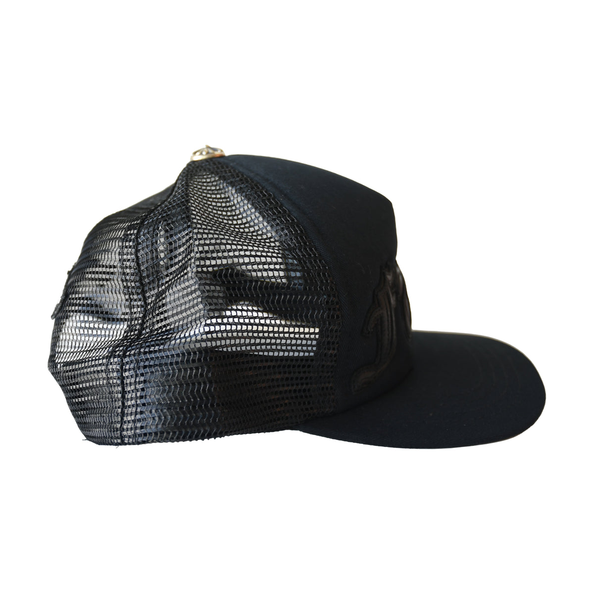 Chrome Hearts Fuck Patch Trucker Hat Black-NOBLEMARS
