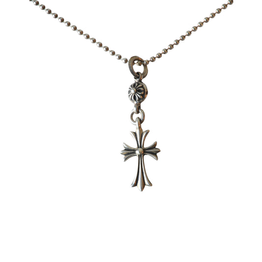 Chrome Hearts Small Cross and Plus Ball Pendant With Ball Chain-NOBLEMARS