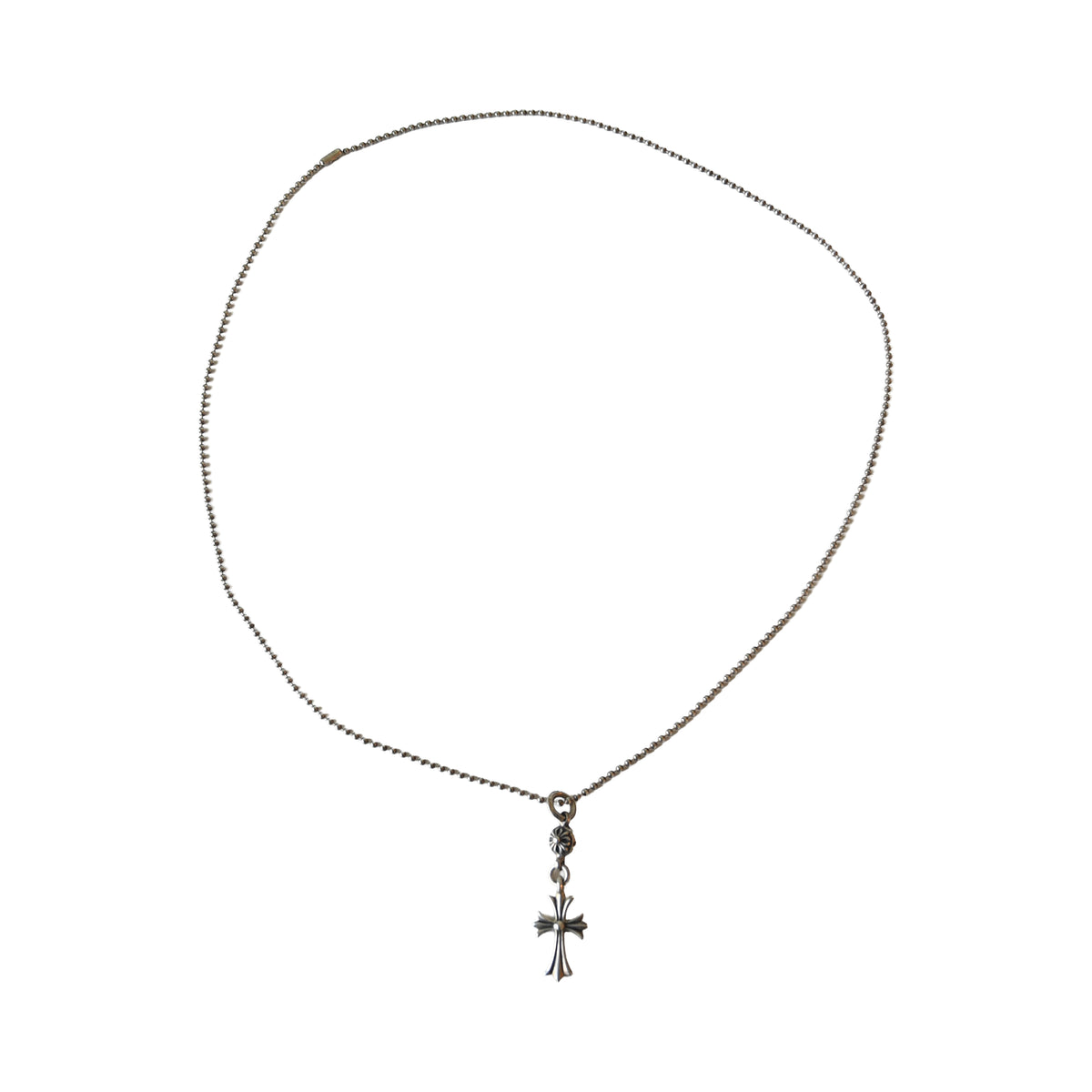 Chrome Hearts Small Cross and Plus Ball Pendant With Ball Chain-NOBLEMARS