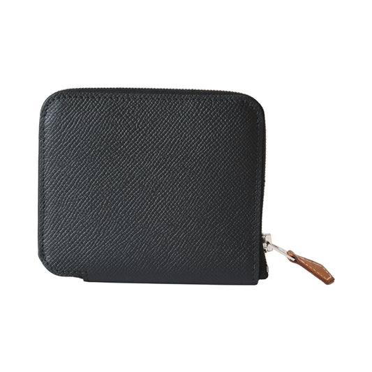 Hermes Silk'In Compact Wallet Black