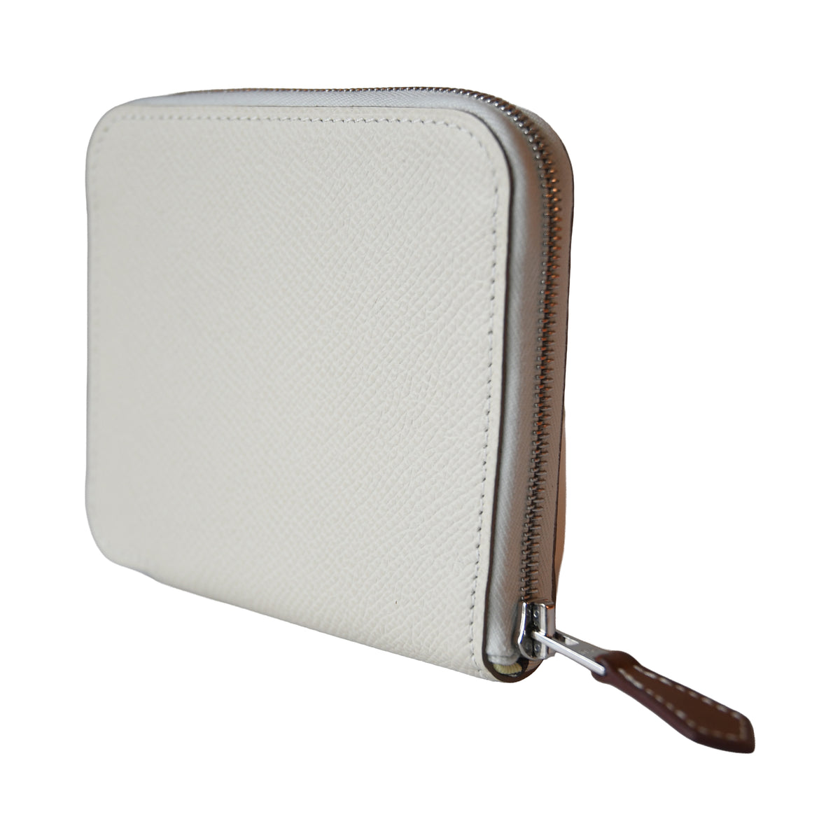 Hermes Silk'In Compact Wallet White