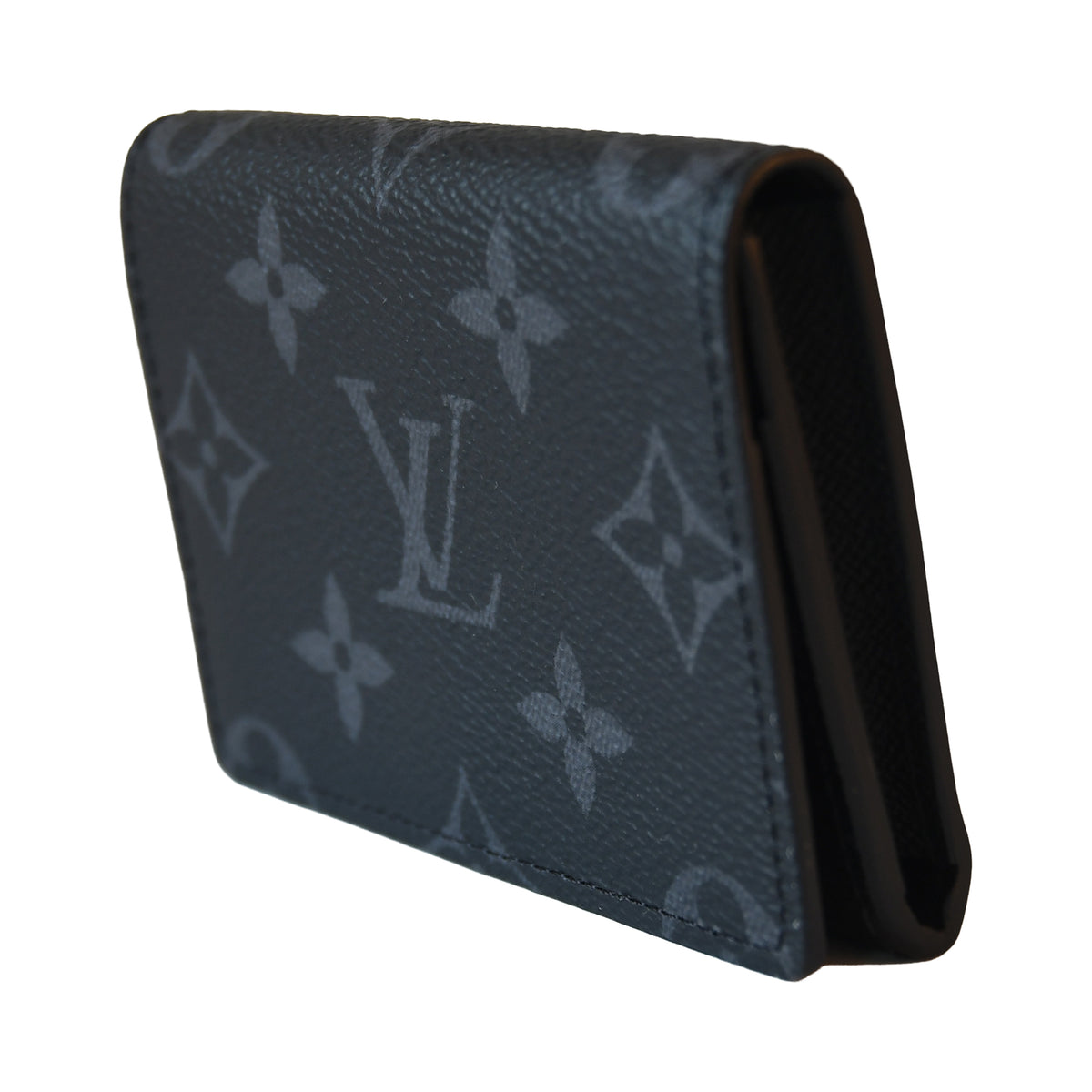 Louis Vuitton Monogram Envelope Business Card Holder Black Grey