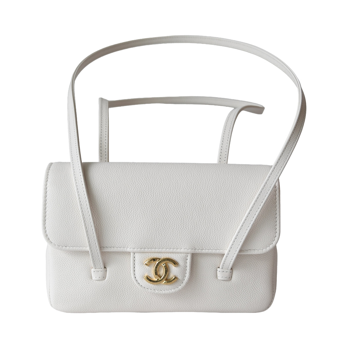 Chanel Preppy Coco Mini Flap Bag White