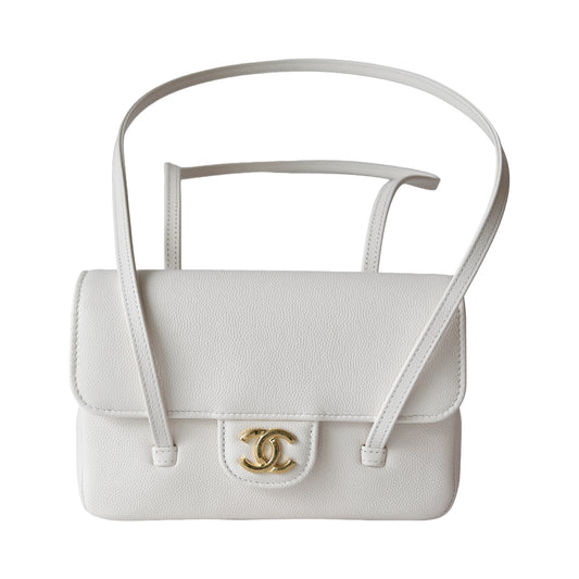 Chanel Preppy Coco Mini Flap Bag White