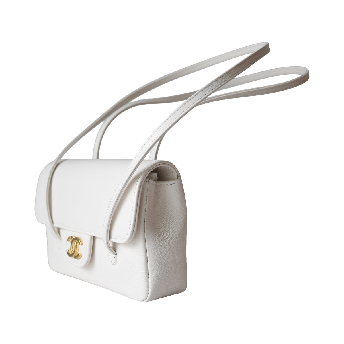 Chanel Preppy Coco Mini Flap Bag White