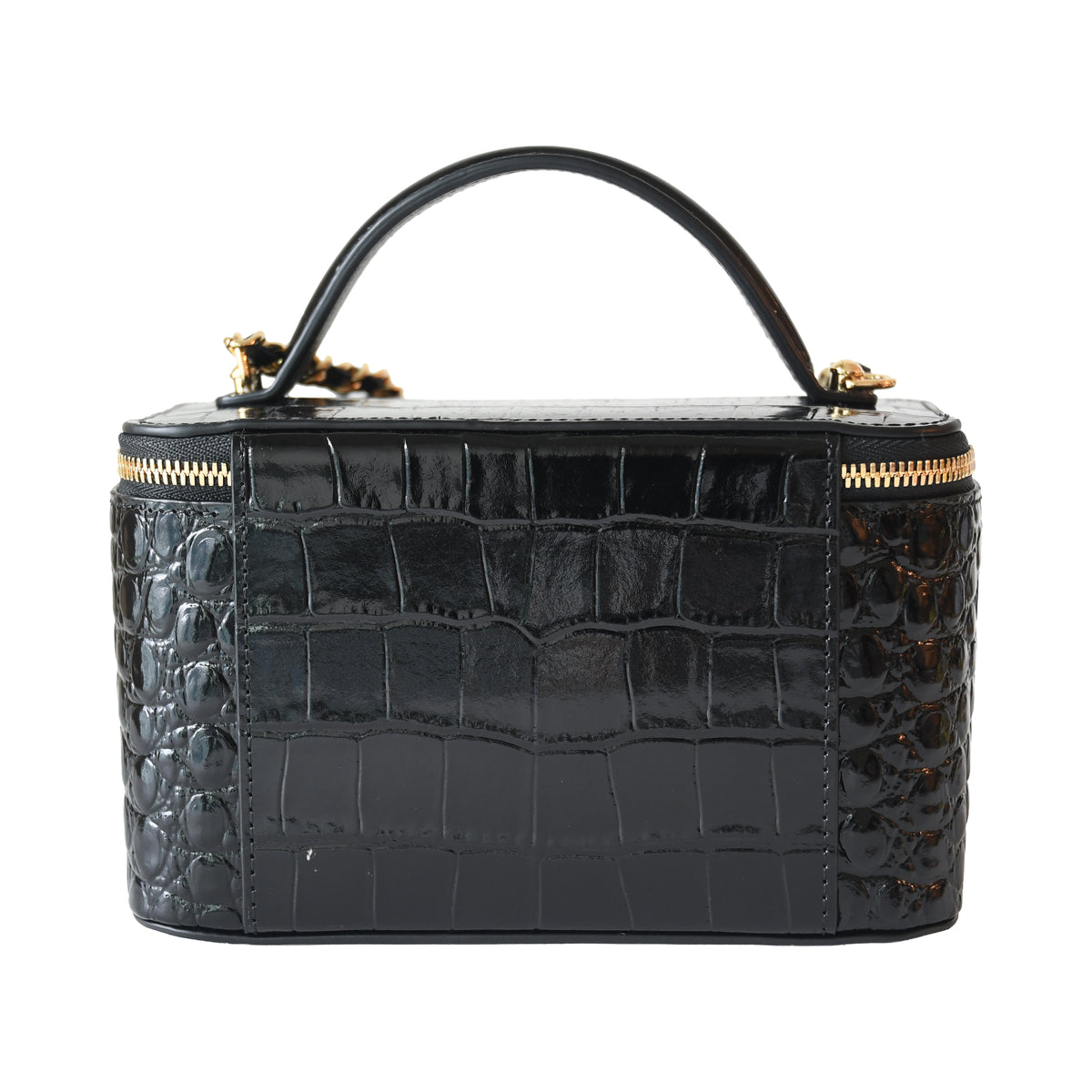 Chanel 26B Classic Horizontal Vanity Case With Top Handle Black