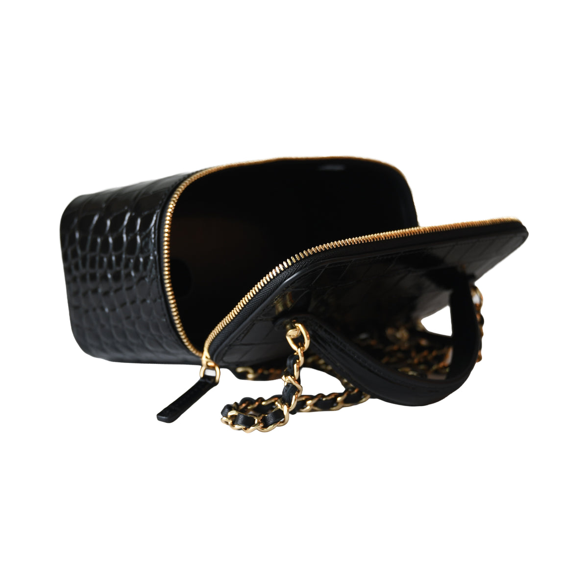 Chanel 26B Classic Horizontal Vanity Case With Top Handle Black