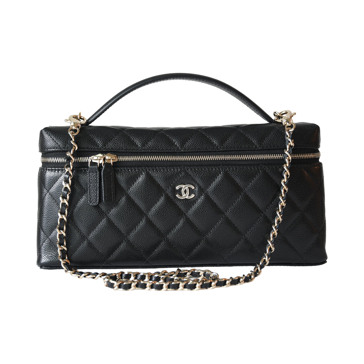 Chanel 26B Classic Vanity Case with Chain Black
