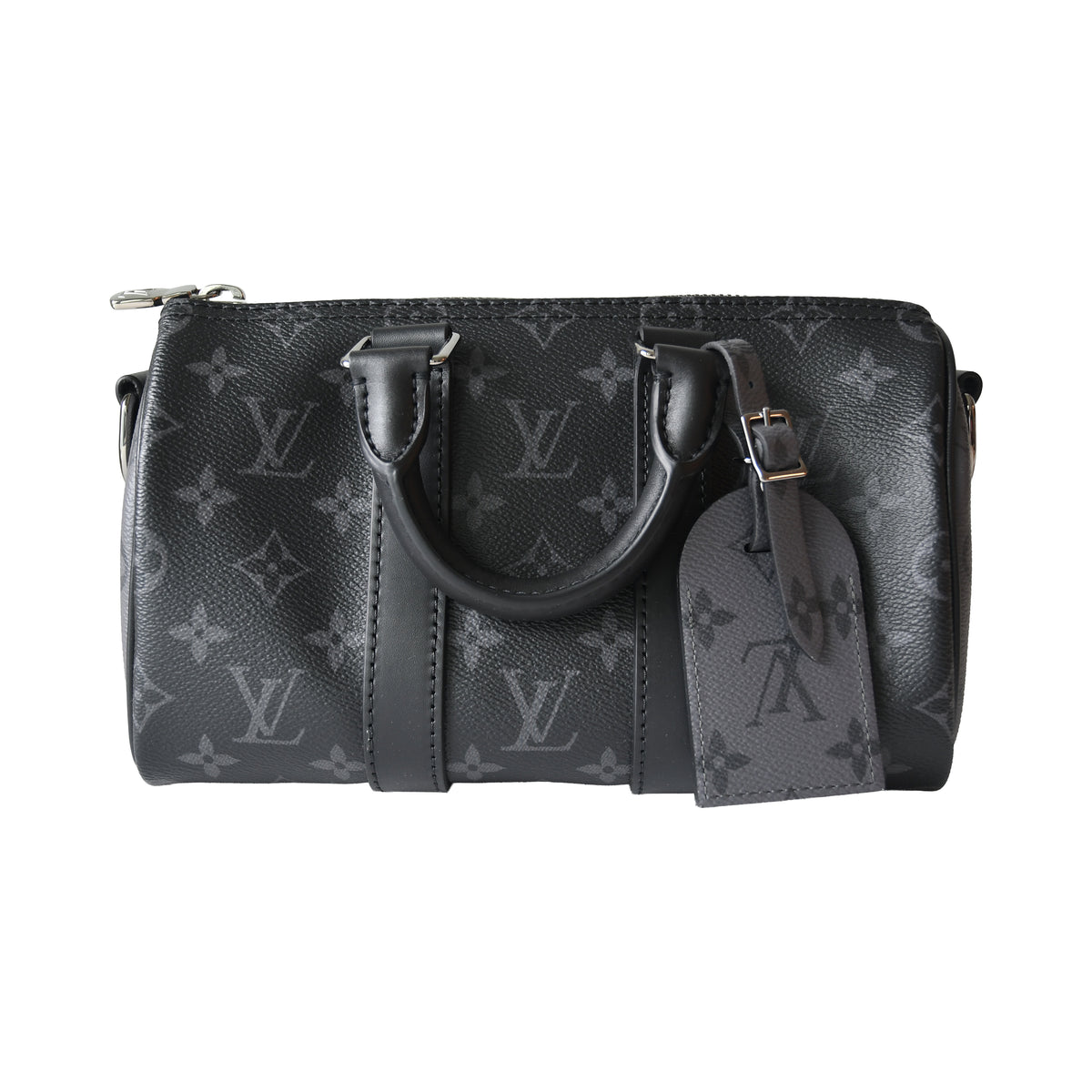 Louis Vuitton Monogram Keepall Bandouliere 25 Dark Grey Black