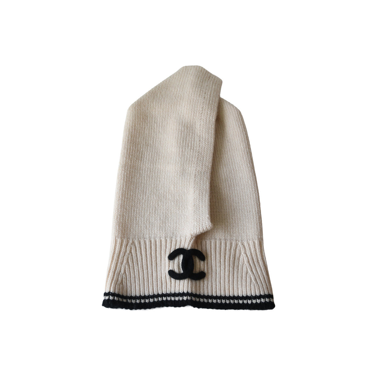 Chanel Cashmere CC Balaclava Llight Beige-NOBLEMARS