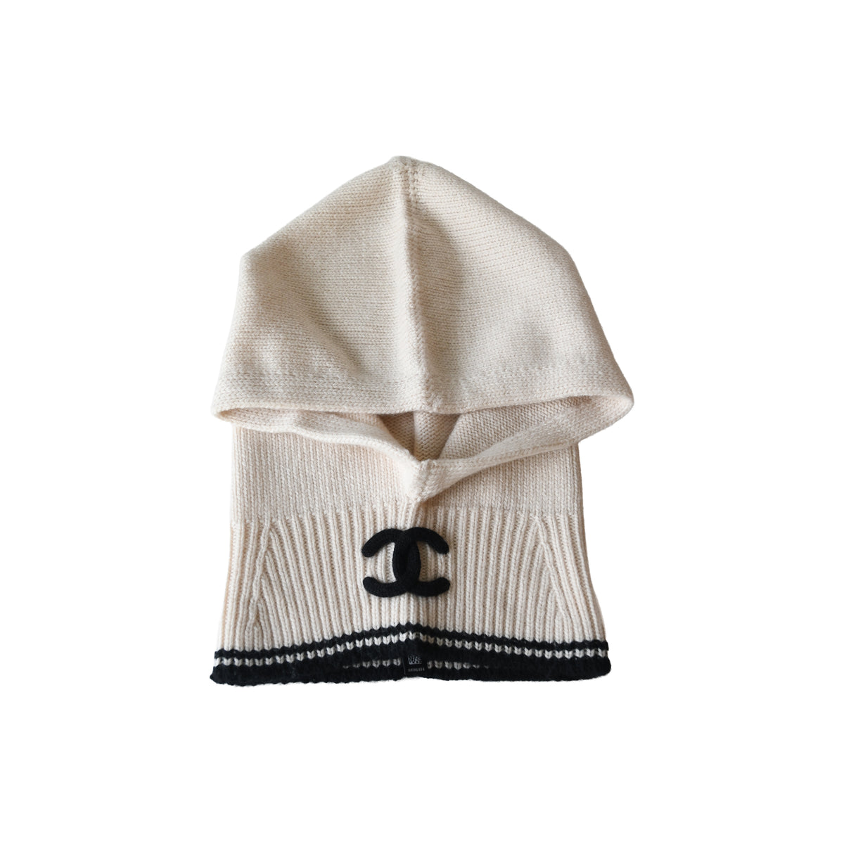 Chanel Cashmere CC Balaclava Llight Beige-NOBLEMARS