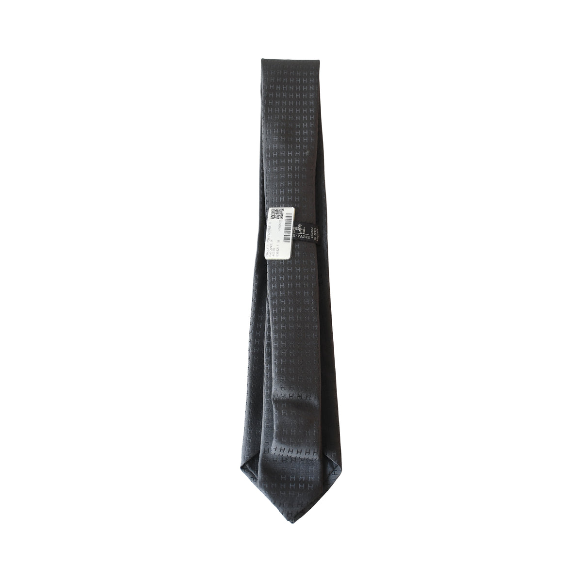 Hermes Cravate 7cm Faconnee H Tie Acier -Noblemars