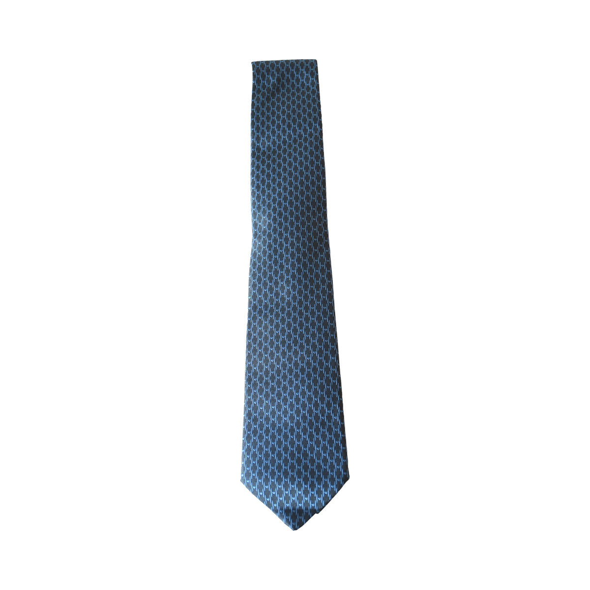 Hermes Soie Lourde 7cm H Coeur Bleu Grise -Noblemars