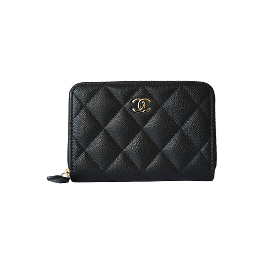 Chanel 26K Classic Zipped Coin Purse Black -Noblemars