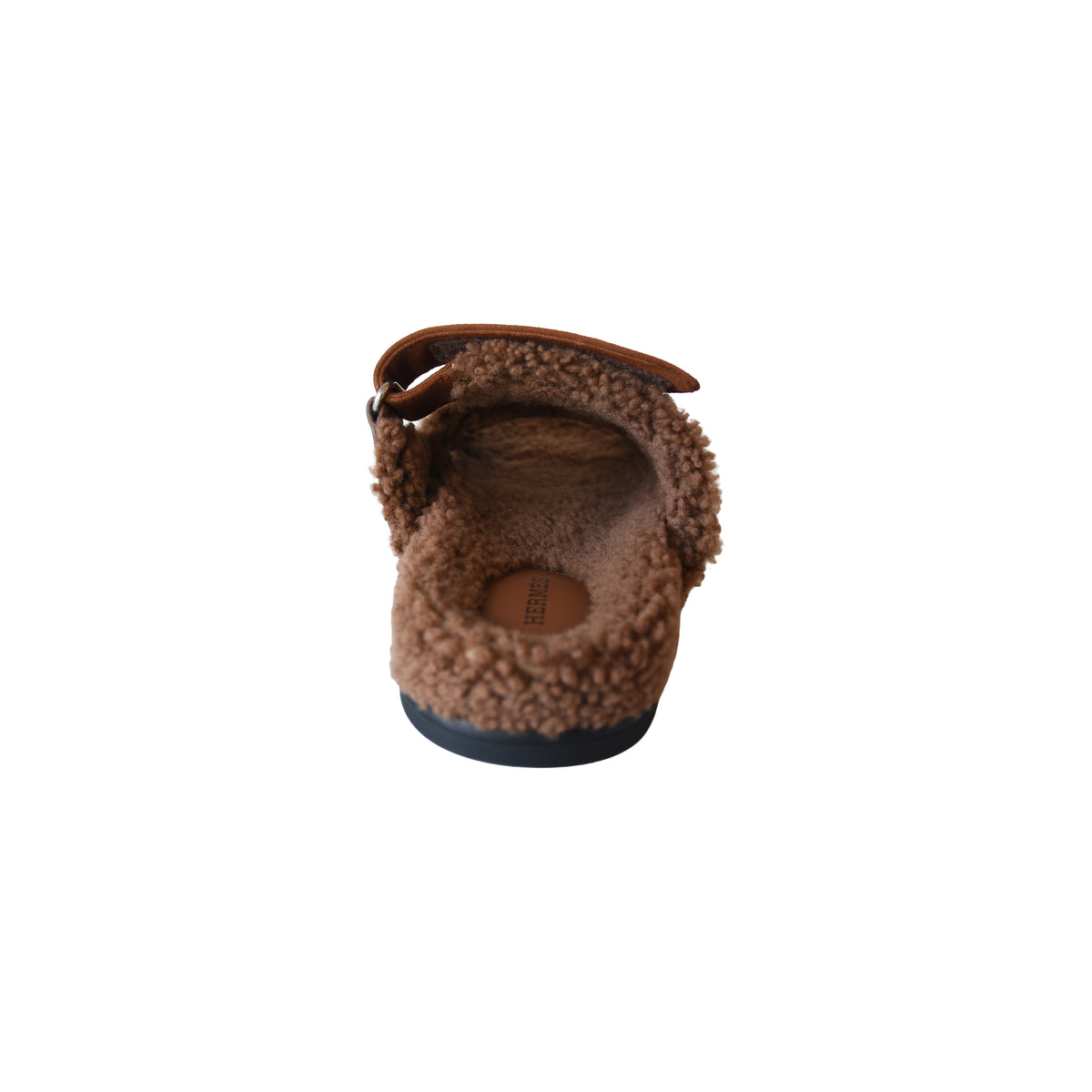 Hermes Chypre Sandal Shearling Teddy Brown-NOBLEMARS