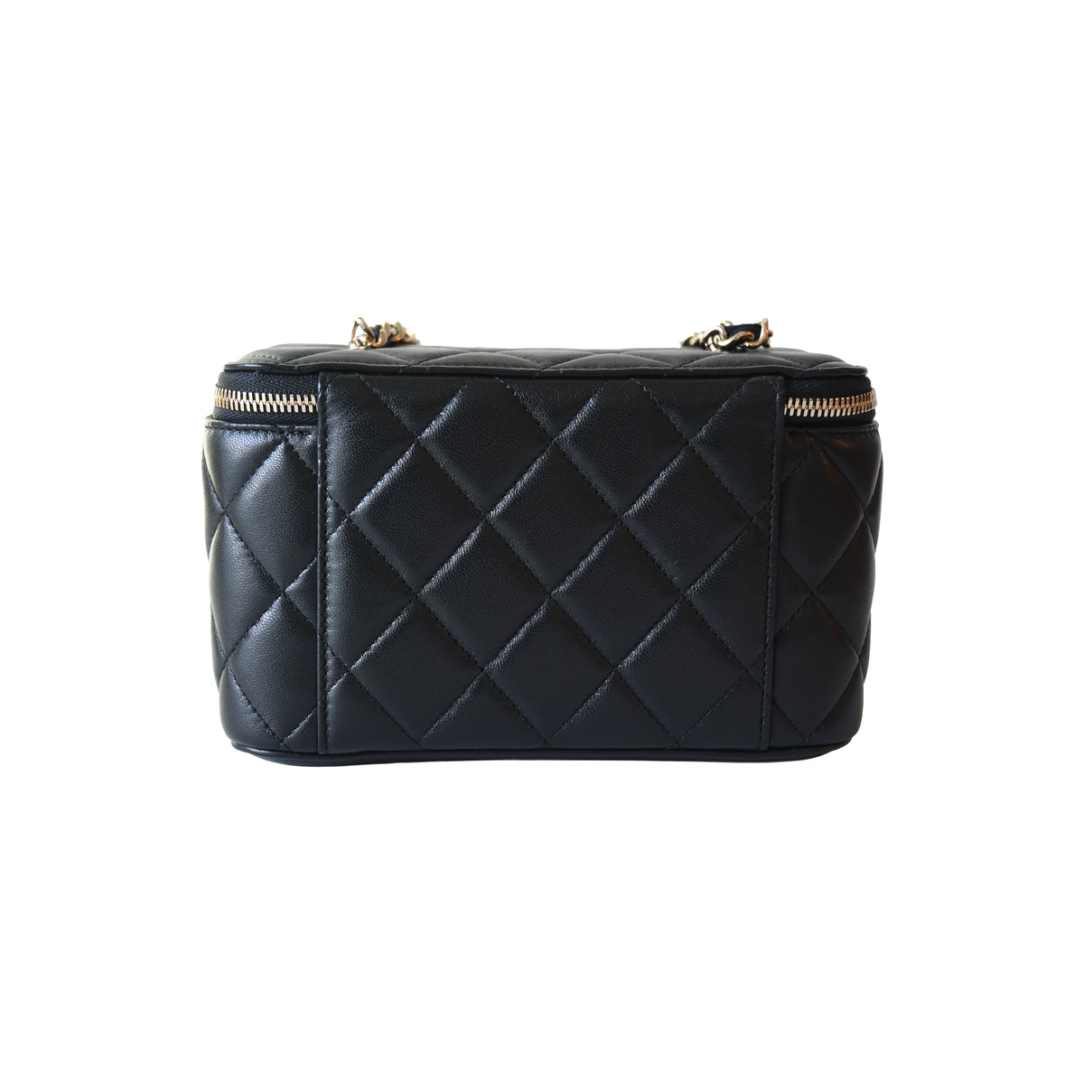 Chanel 26K Vanity Case With Chain Black-NOBLEMARS