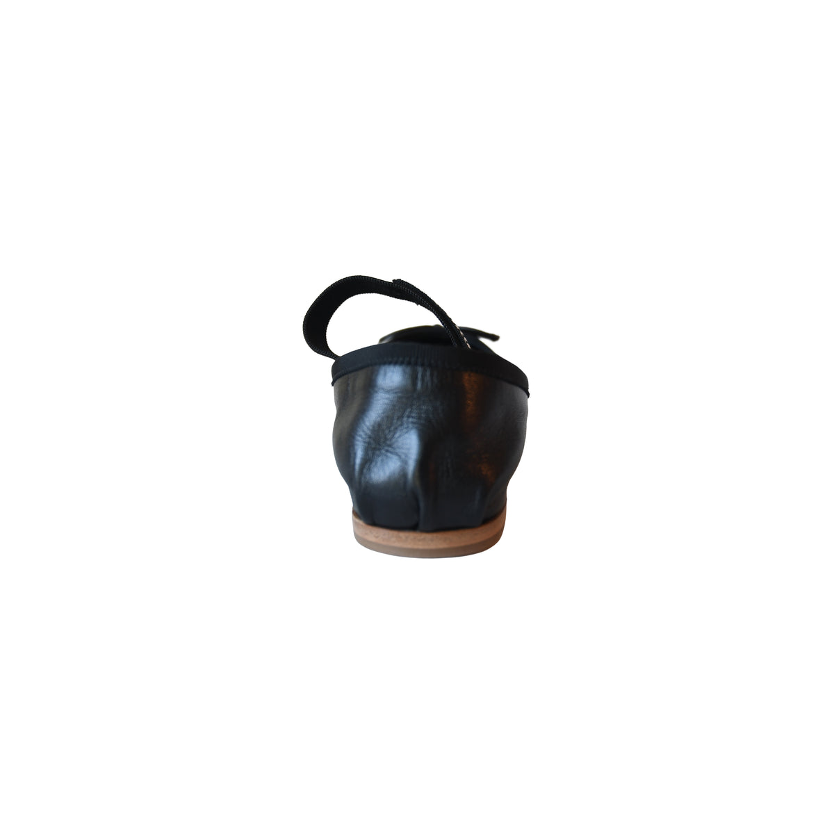Miu Miu Logo Leather Ballet Flats Black-NOBLEMARS