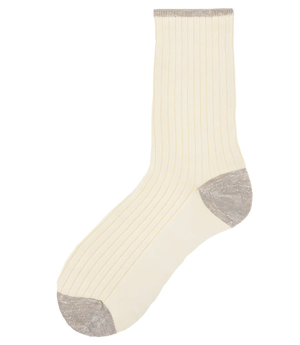 Alto Milano Ecru Donna Short Socks-NOBLEMARS