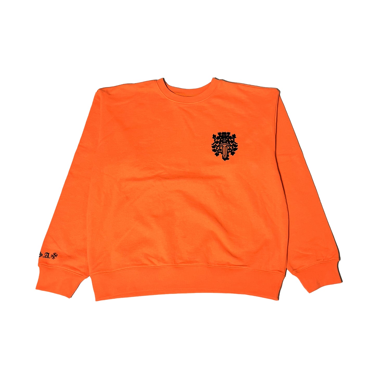 Chrome Hearts Vine Dagger Crewneck Sweatshirts Orange