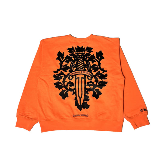 Chrome Hearts Vine Dagger Crewneck Sweatshirts Orange