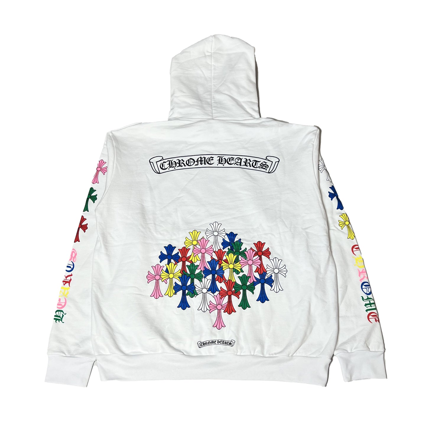 Chrome Hearts Cemetery Cross Hoodie Multi Color